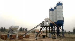 Бетонный завод с ленточным конвейером HZS60