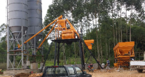 Бетонный завод с подъёмным скипом HZS50