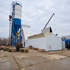 Бетонный завод HLS90, силос 100 Т (зимний, без сэндвич-панелей)